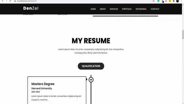 Denzel - Personal Portfolio HTML Template | Bootstrap Templates смотреть онлайн