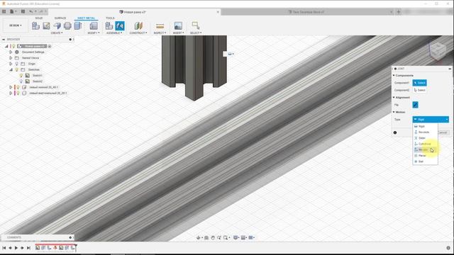 Моделируем раму для 3д принтера | Уроки Fusion 360 смотреть онлайн