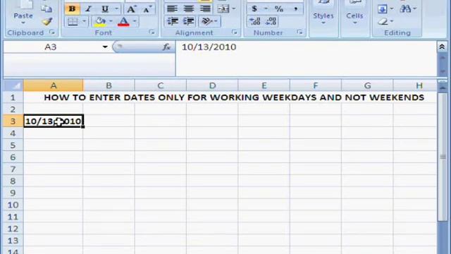 How to enter only weekdays in an excel worksheet смотреть онлайн