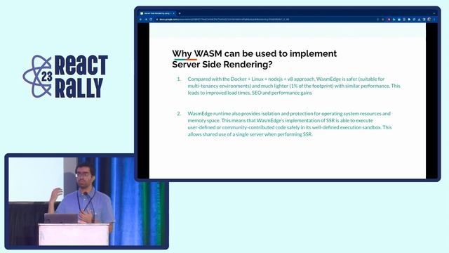 Server-side rendering using WebAssembly - Shivay Lamba - React Rally 2023 смотреть онлайн