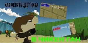 КАК МЕНЯТЬ ЦВЕТ НИКА В ЧИКЕН ГАН?