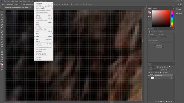 Turn off pixel grid in Photoshop смотреть онлайн