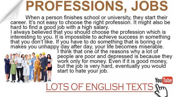 Professions, Jobs | Lots of English Texts with Audio