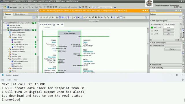 PLC S7-1200 Analog Input Full Tutorial