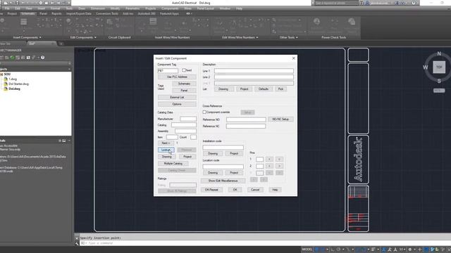 Project Property of AutoCAD Electrical, Project Setting, Tab 1 смотреть онлайн