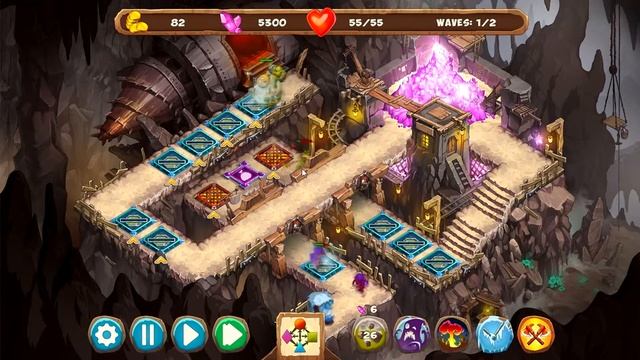 Gnumz: Masters of Defense The Iron Mountain Level 1-16 Hard 3 Stars смотреть онлайн