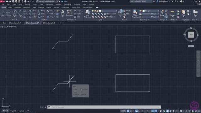 3-12 How to Offset objects in AutoCAD (AutoCAD 2023) смотреть онлайн
