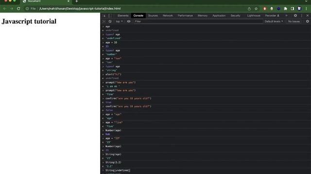js part 6 type casting смотреть онлайн