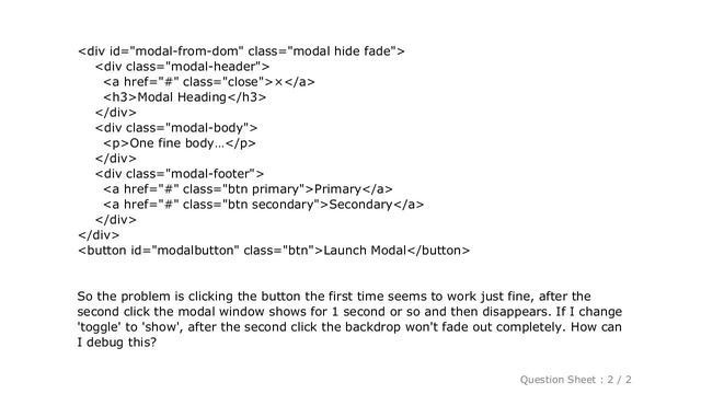 jQuery : Twitter Bootstrap modal window flickers смотреть онлайн