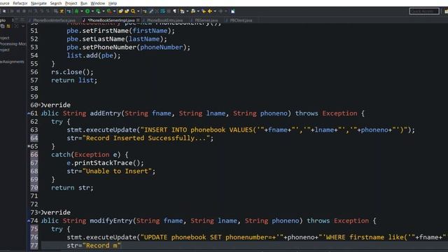 PHONE BOOK APPLICATION | ADD | MODIFY | DELETE | RMI смотреть онлайн