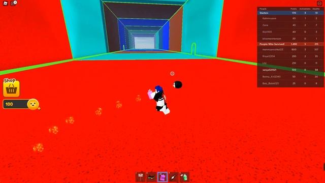 Roblox- убеги от красной стены челэндж смотреть онлайн