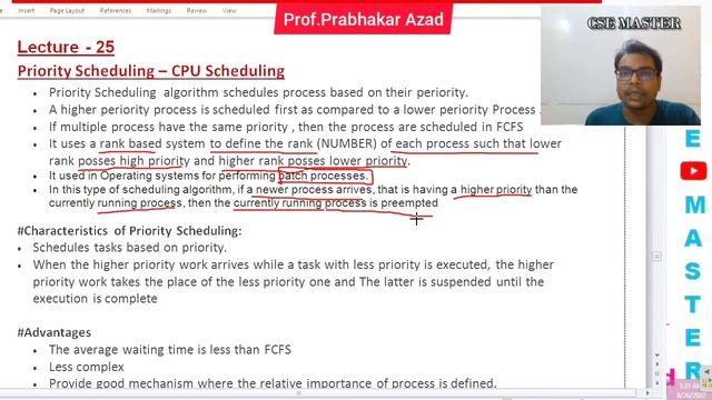 Lecture-25 | Periority Scheduling Algorithm | OS | Diploma/ Engg. in computer science | CSE Master смотреть онлайн