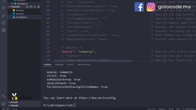 9# Typescript - tsconfig.json: Spring Boot - Angular Darija9tsconfig json typescript darija смотреть онлайн