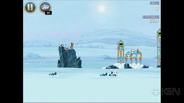 Angry Birds Star Wars: Hoth Level 3-3 3 Star Walkthrough смотреть онлайн