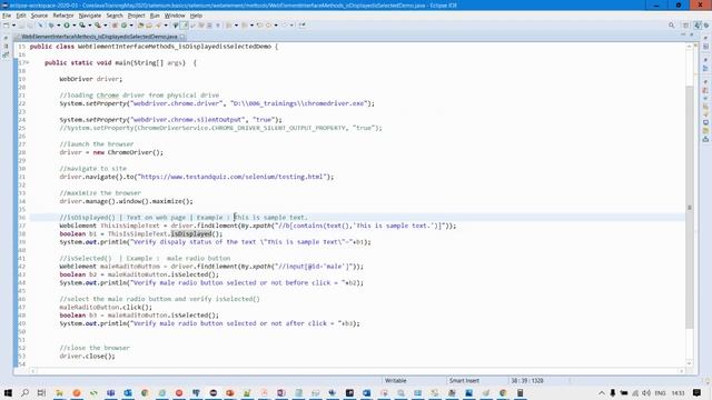 016 | Automation | WebElement interface methods | isDisplayed() Vs isSelected() Vs isEnabled() смотреть онлайн