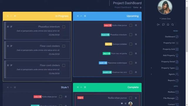 Real Estate Dashboard Bootstrap 4 Admin Template with RTL Dark Theme смотреть онлайн