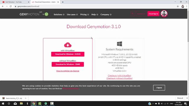 how to install android emulator 2020|| Genymotion complete installation смотреть онлайн