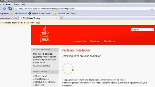 Tech101 Verify Update or Install Java смотреть онлайн