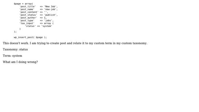 Wordpress: Correct way to insert taxonomies on page insert смотреть онлайн