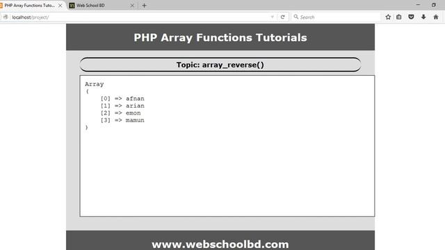 PHP Array Functions -21 (array_reverse()) смотреть онлайн