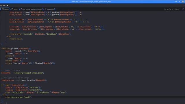 Get Geolocation Latitude and Longitude from Image using PHP смотреть онлайн