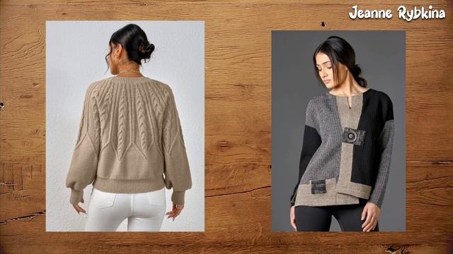 Стильные женские джемперы - идеи для вдохновения. Вязание спицами. смотреть онлайн