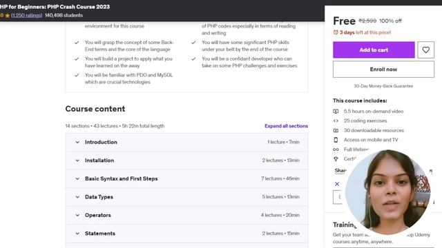 (?Limited Time offer )? Free PHP Crash Course 2023 | Learn PHP for Beginners on Udemy! смотреть онлайн