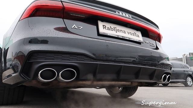 Audi A7 Sportback 55 TFSI (340 hp) - Exhaust sound,revs & bangs by Supergimm смотреть онлайн