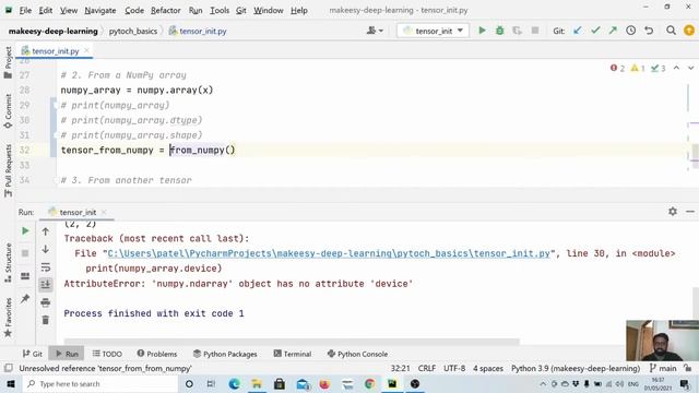 Pytorch for Beginners: #3 | Initializing a Tensor and Tensor Attributes смотреть онлайн