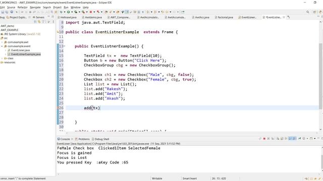 V6 EVENT Java AWT event Listener смотреть онлайн