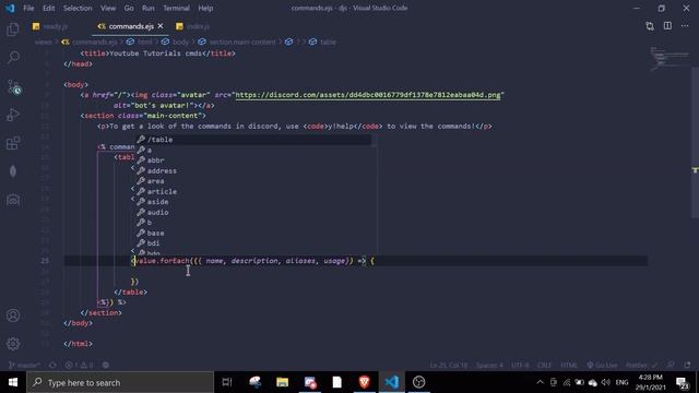 #3 Making the commands page (AUTO SYNC)| website for discord bots series смотреть онлайн