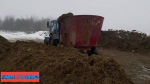 Работа тракторов в хозяйстве. Приготовление и раздача кормов.