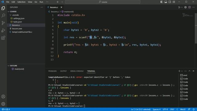 #9. Функция scanf() для форматированного ввода | Язык C для начинающих смотреть онлайн