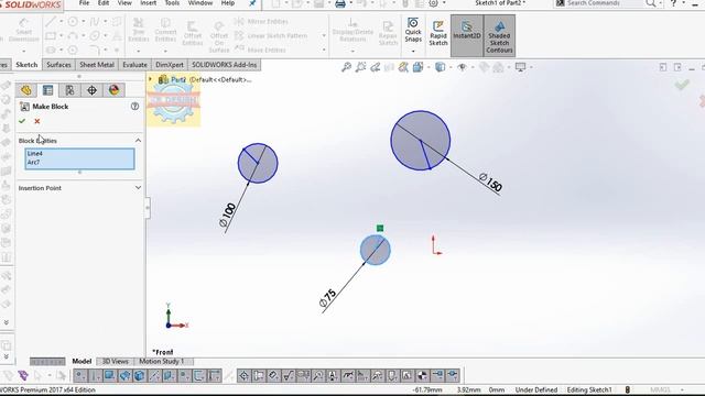 「DESIGN 35」 How to draw chain belt by block - solidworks tutorial смотреть онлайн
