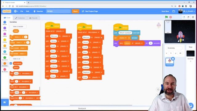 Scratch Lesson #15: Creating & using arrays смотреть онлайн