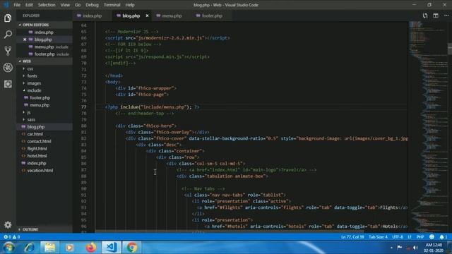 How PHP Include Header and Footer - Step by Step смотреть онлайн