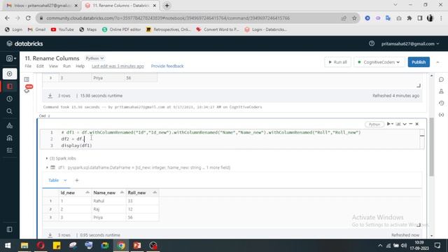 How to rename column in spark dataframe | PySpark | Databricks Tutorial смотреть онлайн