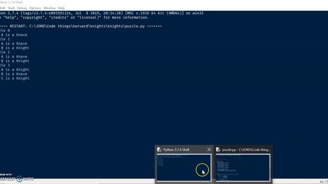 Harvard AI with Python: Knights смотреть онлайн