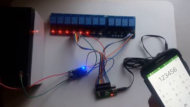 5. DTMF управление телефоном 16 каналов 12 реле. смотреть онлайн