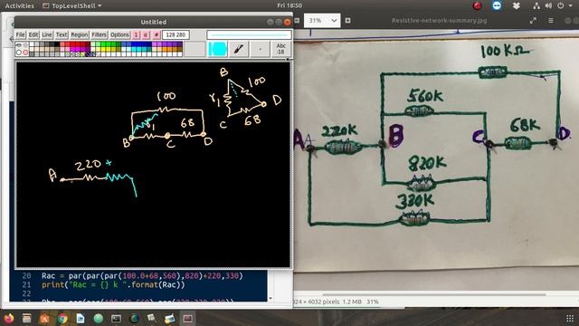 Resistive Network - Python code calculations - Rad смотреть онлайн