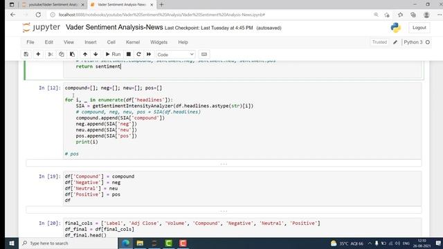 How to do Vader Sentiment Analysis - NLP Python смотреть онлайн