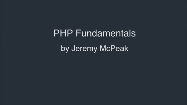 PHP Fundamentals - Trailer смотреть онлайн