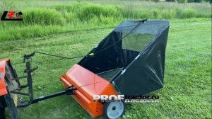 Работа мусороподборщика Husqvarna для садовых тракторов и райдеров.mp4