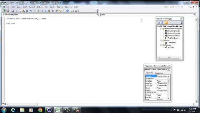 Excel 2010: How to create and use a userform смотреть онлайн