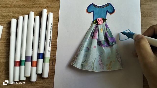 How to draw a dress. Как нарисовать платье. смотреть онлайн