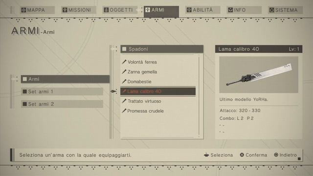 NieR:Automata TUTTE LE ARMI [ LAMA CALIBRO 40 ] Posizione ( Guida trofei ) смотреть онлайн