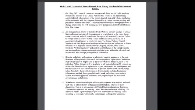 ДИРЕКТИВА ООН 001 ИЛИ ЧТО НАС ЖДЕТ В БЛИЖАЙШЕМ БУДУЩЕМ? смотреть онлайн
