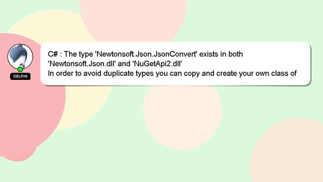 C# : The type 'Newtonsoft.Json.JsonConvert' exists in both 'Newtonsoft.Json.dll' and 'NuGetApi2.dll смотреть онлайн