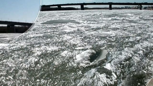 Ледоход в Омске апрель 2022 г смотреть онлайн