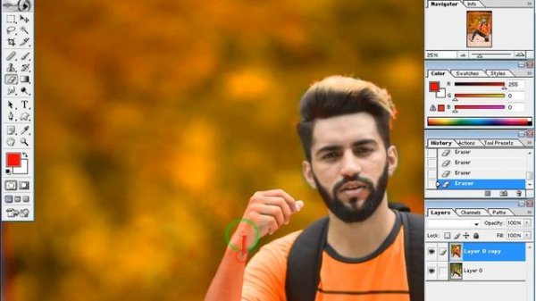 Photoshop 7.0 Photo Editing Face Cleaning in Urdu Background Change and Photo/Face Retouch Tutorial